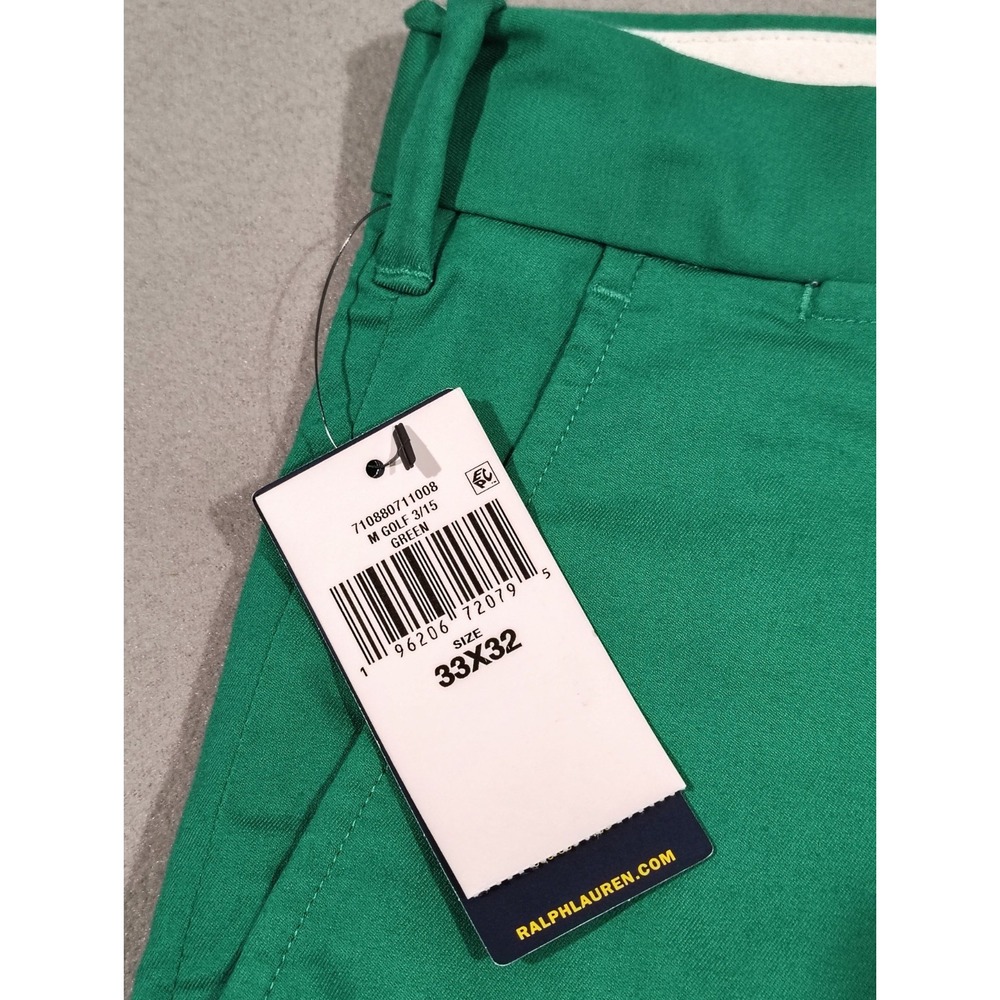 Polo Golf Ralph Lauren Mens Chino pants Slim 33x31 Green Performance NWT - Picture 5 of 10
